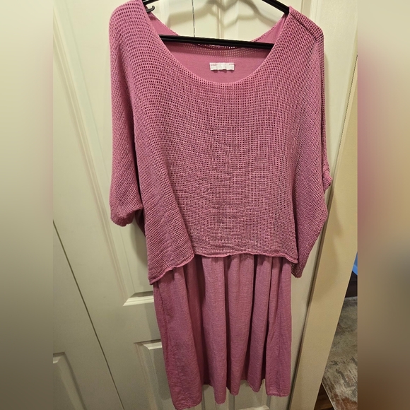 Made in Italy Raw Moda Layered Cotton Dress - One Size (Fits 8-14) - Picture 3 of 9